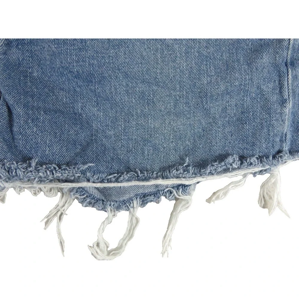 Levis 505 Denim Shorts Men 31 Distressed Cutoff Blue Jean Summer Frayed 90s Hip